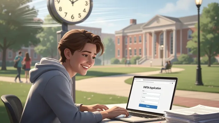 Student submitting FAFSA application with reduced verification delays