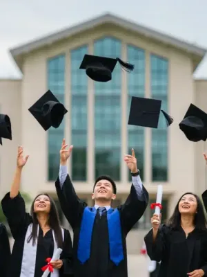 Graduates celebrating student loan debt relief in 2026