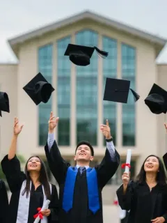Graduates celebrating student loan debt relief in 2026
