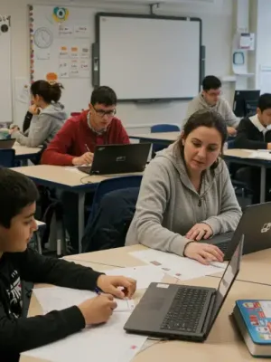 Students and teachers collaborating in an inclusive classroom, symbolizing effective federal funding for special education.