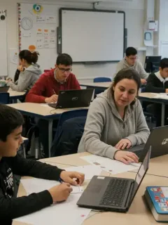 Students and teachers collaborating in an inclusive classroom, symbolizing effective federal funding for special education.