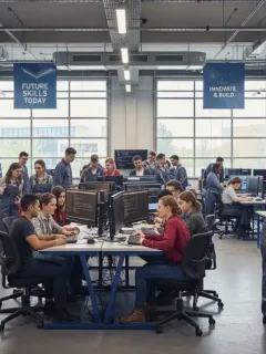 Students learning high-demand vocational skills for the future workforce