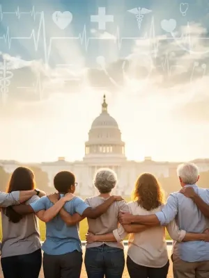Diverse Americans reflecting on healthcare reform bill 2026 impact