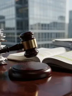 Gavel on legal documents, symbolizing Supreme Court data privacy ruling impact on corporations.