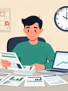 Person reviewing financial documents with a clock, emphasizing proactive planning for expiring benefits.