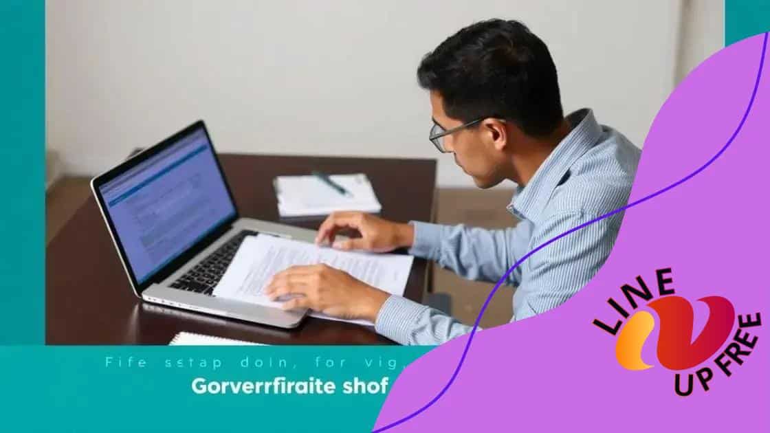 Application process for government assistance