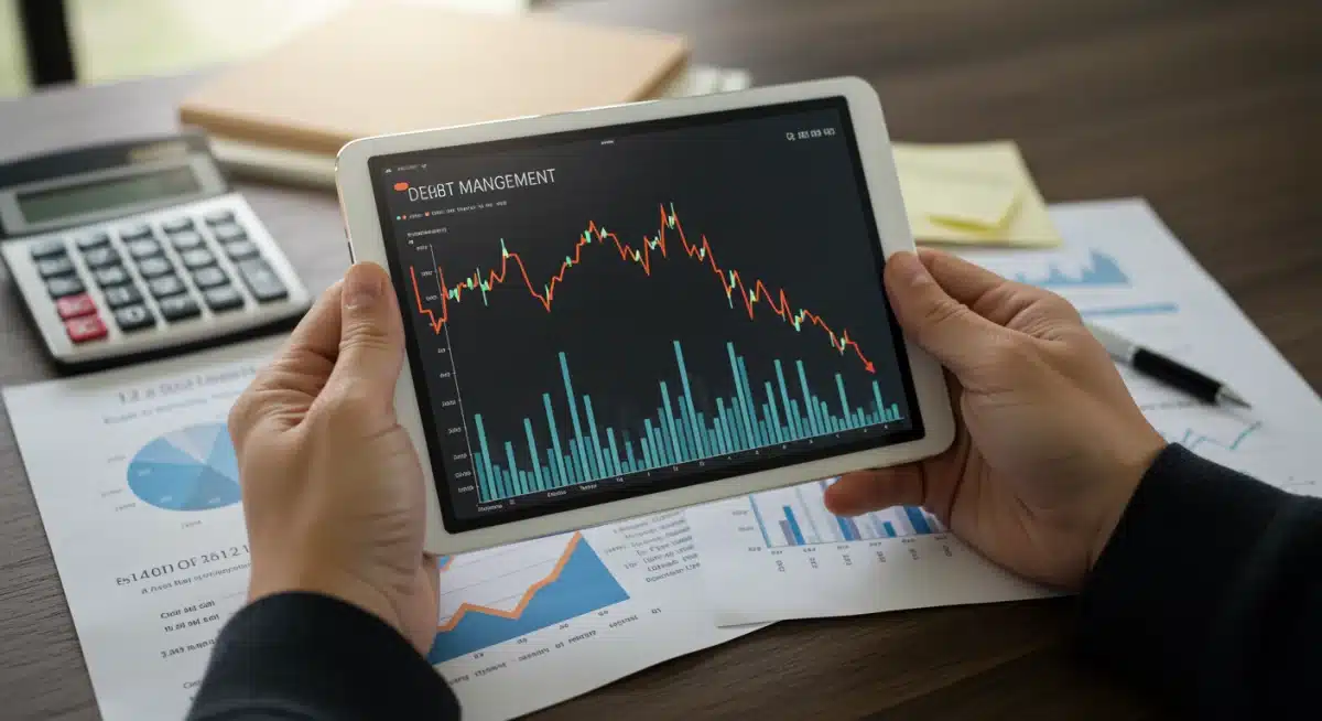 Person analyzing student loan forgiveness eligibility criteria on a tablet