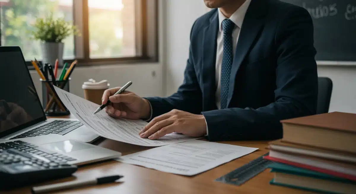 School administrator planning integration of new federal special education funds.