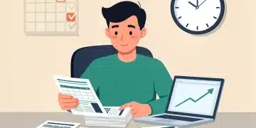 Person reviewing financial documents with a clock, emphasizing proactive planning for expiring benefits.