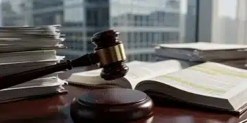 Gavel on legal documents, symbolizing Supreme Court data privacy ruling impact on corporations.