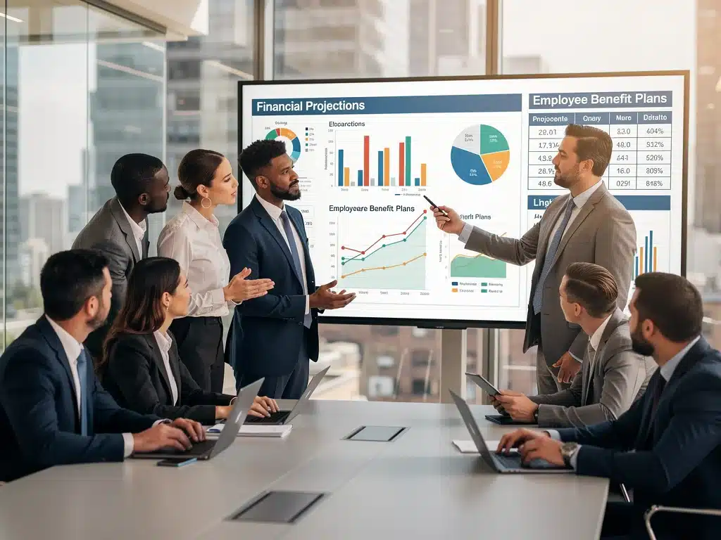 Team collaborating on 2026 financial benefits strategy
