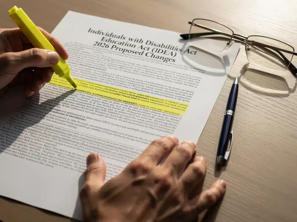 Hands reviewing IDEA 2026 legal document changes